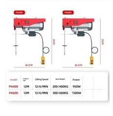 Mini Electric Hoist 220V for Home Renovation Lifting Compact Winch Hoist