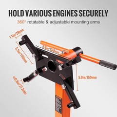 VEVOR Engine Stand, 1300 lbs (3/5 Ton) Rotating Engine Motor Stand with 360 Degr