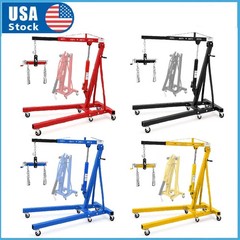 2 Ton Engine Hoist, Folding Hydraulic Cherry Picker Shop Crane Engine Hoist Lift
