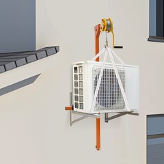 Air Conditioner Lifting Crane Bracket A/C Lifting Tool W/1200lbs Hand Winch