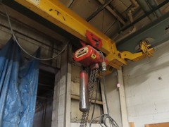 3-Ton Dual Bridge Cleveland Tramrail Underslung Crane w/ (2) 3-Ton CM Hoists