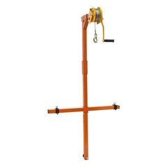 Air Conditioner Lifting Crane Bracket A/C Lifting Tool W/1200lbs Hand Winch