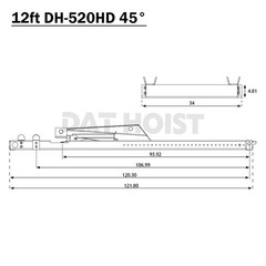 Subframe hoist kit 12ft DH-520 45°