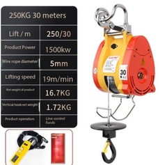 Mini Electric Hoist 220V Home Crane Small Lift Remote Control Portable