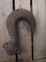 Vintage Swivel Hoist Crane Hook Industrial Steampunk, Rusty, Over 9 Pounds!