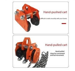 Hand-Pushed and Hand-Pulled Trolleys I-Beam Pulley Blocks Lifting Pulleys