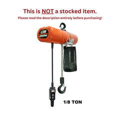 CMCO LODESTAR ELECTRIC CHAIN HOIST – 250 LB CAPACITY, SINGLE SPEED 32 FPM