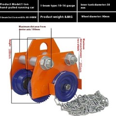 Manual Trolley 0.5/1/2/3/t Ton I-Beam Pulley Block Lifting Pulley Hand-Operated