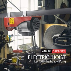 440 Lbs Electric Hoist with Remote Control – 38ft Lift Height, Durable Design