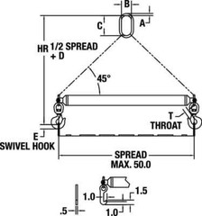 NEW! Caldwell Fiberglass Battery Spreader Beam, 4800Lb!!
