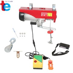 1600W 110V Electric Hoist 2200lbs 328ft Wireless & 14ft Wired Remote Control