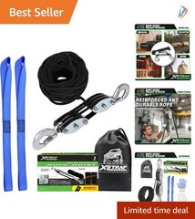 Effortless 50 FT Heavy-Duty Hoist for Lifting – 2000 LB Strength, Soft Loops