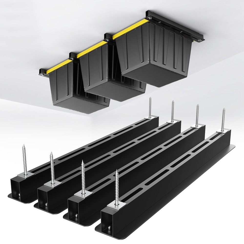 EVERHANGER Ceiling Storage Rack, Heavy Duty Overhead Garage Storage Rack, Adj…