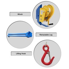 1100LB 34.65-45.28” Arm Length Small Portable Folding Elevator / Hand Crane