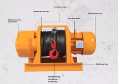 1/2/3-Ton 380V Multi-Function Electric Hoist Wire Rope Winch Heavy-Duty Winch