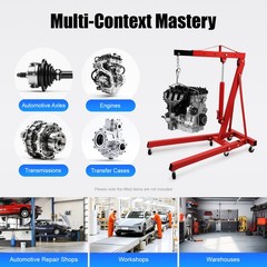 2 Ton Folding Engine Hoist Heavy Duty Engine Hydraulic Shop Crane 4 Level Adjust
