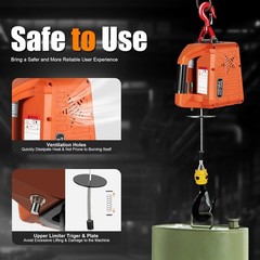 3 in 1 Electric Hoist Winch – 2200LBS 38FT 110V Manual, Wired and Wireless Remot