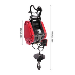 Electric Hoist Winch Portable Crane Lift Remote Control 95ft 500~1100lbs Lifting