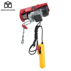 440lbs/200kg Mini Electric Hoist Single/Double Slings 6.6ft Wired Remote Control