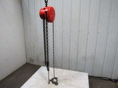 CM Cyclone Model M 1 Ton Manual Chain Fall Hoist 8′ Lift w/Load Limiter Tested
