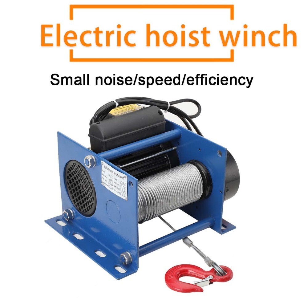 11m/min Electric Wire Rope Hoist 1000W micro electric winch set 200-400kg 30m