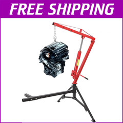 🚩1000lbs Hydraulic Pickup Truck Crane 360° Hitch Mounted Adjustable Capacities