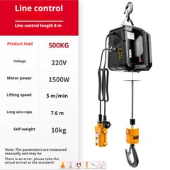 Micro Electric Hoist 220v Portable Crane, Building Remote Control Electric Hoist