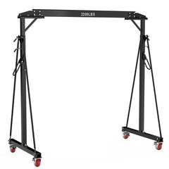 Adjustable 1 Ton / 2 Ton (2200/4400 lbs) Portable Garage Try Crane 12-Position