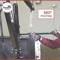 Hydraulic Pickup Truck Crane with Hand Winch – 2000-Lb. Capacity