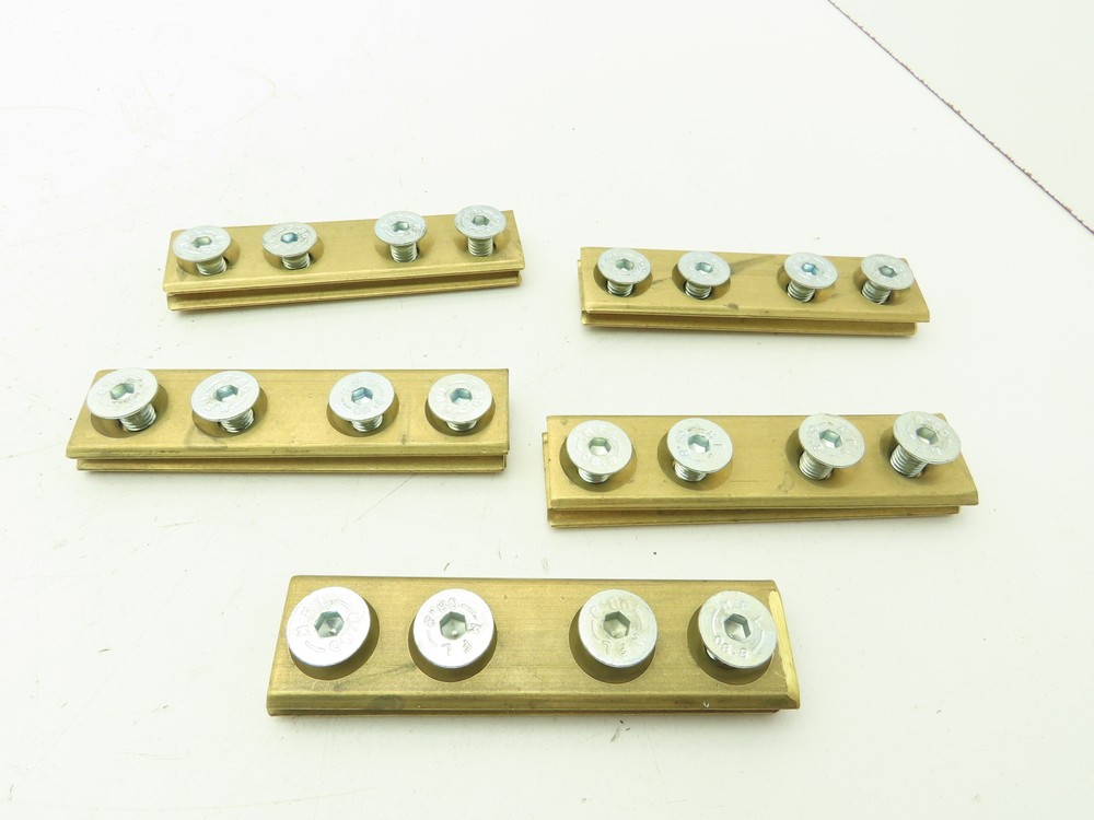 Conductix F-45-50 Copper Head Conductor Rail Joint F35 PT 4 Bolt Lot of 5