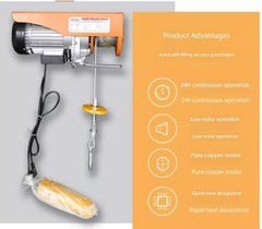 Mini Electric Hoist Home Use Small Crane 220V Lifting Machine Winch Hoist