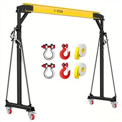 4400LBS Gantry Crane Hoist Jack Shop Crane (Adjustable Height 8-12f) Crane 1-2 T