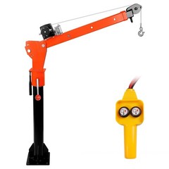 Truck-Mounted Crane Hoist w/12v 5000Lbs Electric Winch Pickup Truck Jib-Crane
