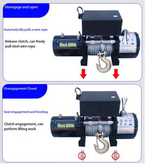 Electric Winch 12V/24V Off-Road Vehicle Self-Rescue Electric Hoist Winch
