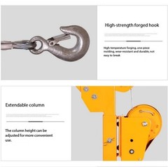 Mobile Compact Portable Foldable Hoist Hand-Cranked Mini Hoist for Home Use