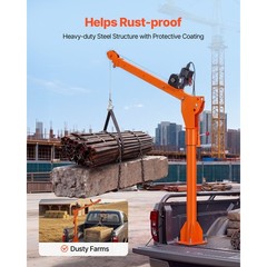 Uimoso Electric Truck Crane 1100 lbs Foldable Steel Winch for Lifting Tasks