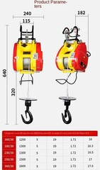 Mini Electric Hoist 220V Suspended Lifter Home Use Lifting Crane Winch