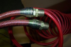 NEW NYCOIL HOIST TWIN COILED AIR LINE 15 FT 3/8 NPT MALE SWIVEL BOTH ENDS 22612