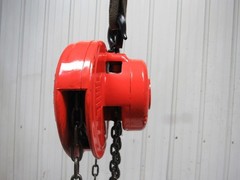 CM Cyclone Model M 1 Ton Manual Chain Fall Hoist 8′ Lift w/Load Limiter Tested