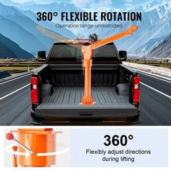 SIHAO 3500lbs Vehicle Mounted Electric Crane Winch with 1100lbs Load Capacity