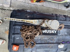 Vintage Tug It 1 1/2 Ton Ratchet Chain Hoist Winch Rigging Puller Lift Used