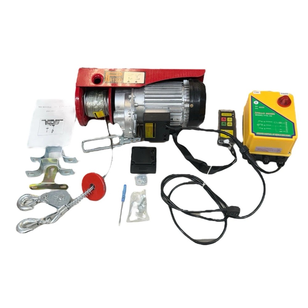 FITHOIST 1320lbs Wireless Electric Hoist,110V Winch with Wireless Remote