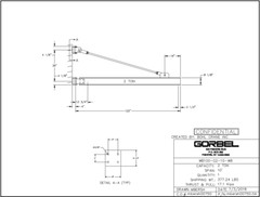 GORBEL WALL BRACKET JIB CRANE – 2 TON CAPACITY, SPAN 10 FT