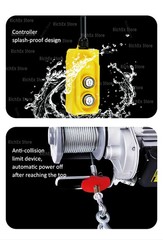 Mini Electric Hoist 220V Home Use Small Crane 1 Ton/0.5T Winch Renovation Crane