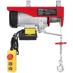 Electric Hoist Crane Winch 1320 lbs 328 ft Wireless & 14 ft Wired Remote