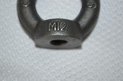 EYE BOLTS ~ LIFTING EYE BOLTS ~ M12 ~ (2) TOTAL ~ NEW