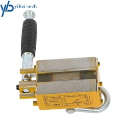 220lbs / 100 kg Magnetic Lifter Lifting Magnet Hoist 2.5 Safety Factor Yellow