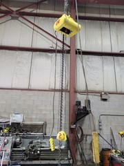COLUMBUS McKINNON 2 TON METEOR SERIES SA CABLE WIRE ROPE HOIST MOTORIZED TROLLEY