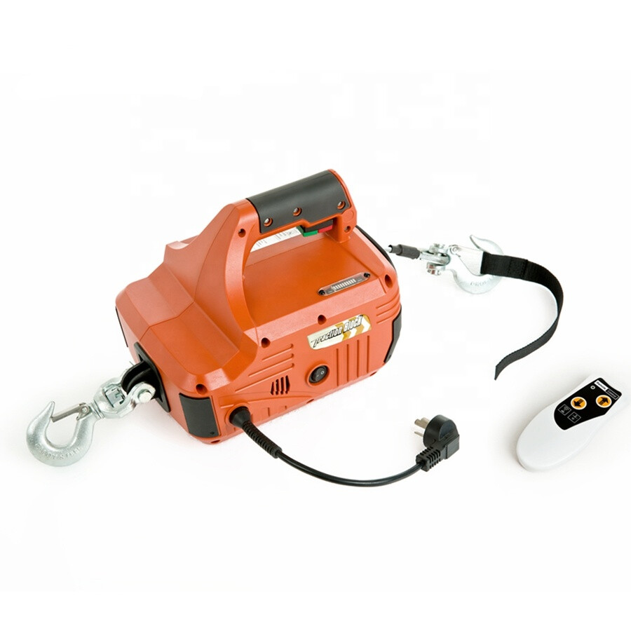 High Quality Mini Electric Winch Pulling Tool AC 230V 450Kg with Remote Control