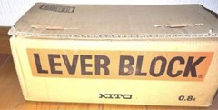 Kito compact lever block LB008 L5 0.8 ton 1.5 m Lever Length 245mm 5.7kg Yellow
